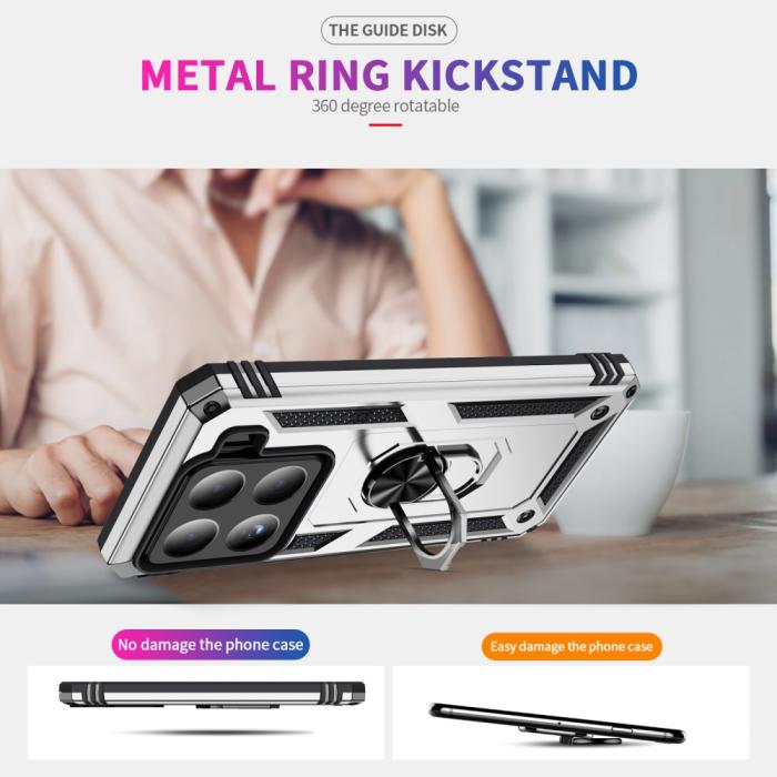 Bild 4,  Xiaomi 15 Skal Shockproof Hybrid Ring Silver