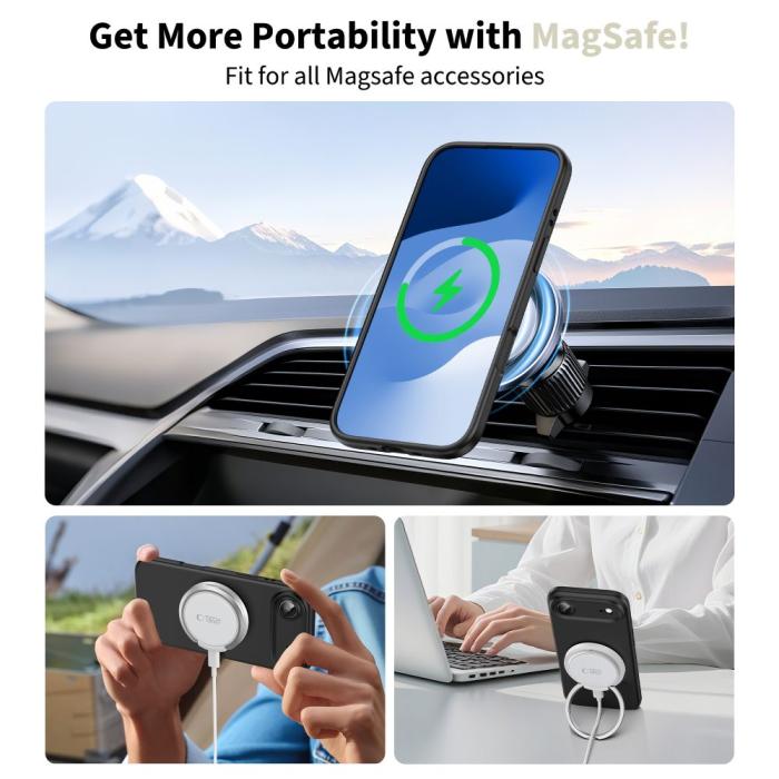 Bild 3, Tech-Protect Tech-Protect iPhone Air Skal MagSafe Silicone Svart