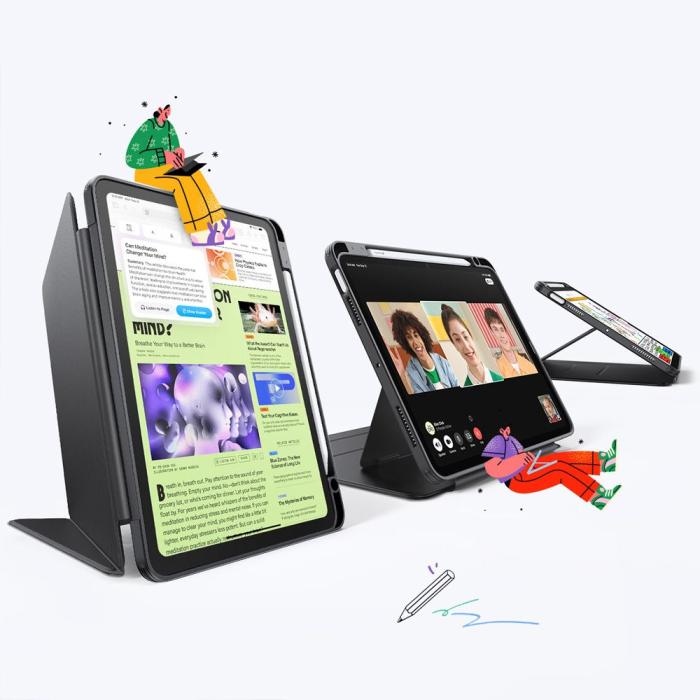 Bild 2, ESR ESR iPad Air 10.9 2022-2020/11 2026-2020 Fodral Flip Hybrid Svart