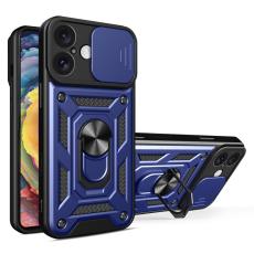  iPhone 16 Plus Skal CamShield Ring Hybrid Bl&aring;