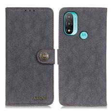 KHAZNEH KHAZNEH Motorola Moto E20 / E40 Fodral Split L&auml;der Svart