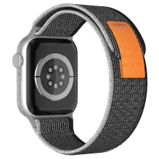 ColorPop Apple Watch 38/40/41/42 mm Armband Nylon Trail Loop Svart/Gr&aring;