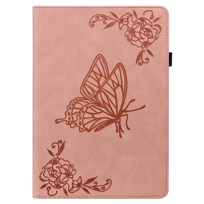 Bild 6,  Samsung Galaxy Tab A11 / A9 Fodral Butterfly Flower Rosa