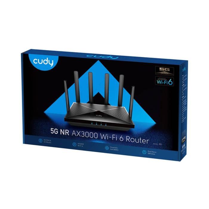 Bild 2, Cudy Cudy 5G Router P5 Rel 16 AX3000 Gigabit Dual-SIM Svart