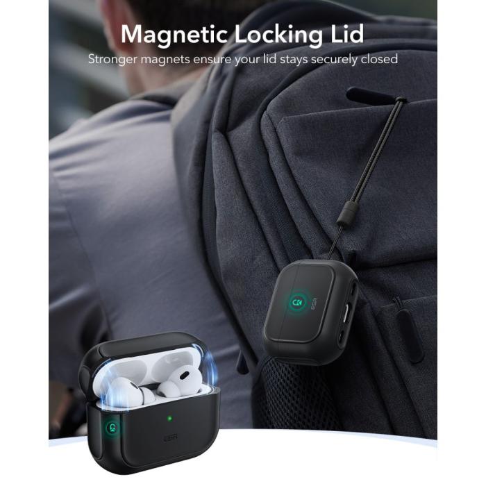 Bild 3, ESR ESR AirPods Pro 3 Skal MagSafe Orbit HaloLock Svart