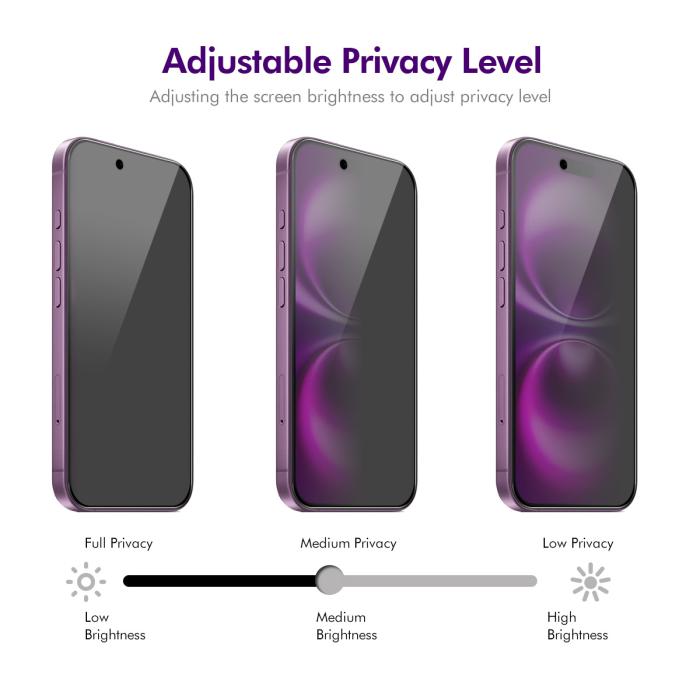 Bild 4, ENKAY ENKAY iPhone Air Skärmskydd Härdat Glas Privacy