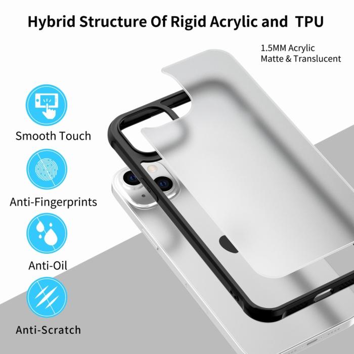 Bild 4, LEEU DESIGN LEEU DESIGN iPhone 14 Plus Skal AirBag Hybrid Matt Svart