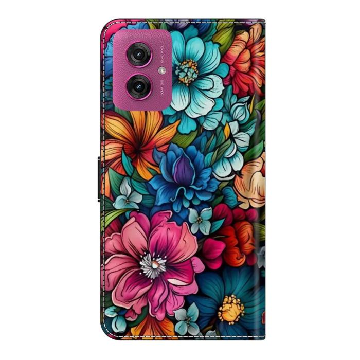 Bild 6,  Motorola Moto G55 5G Fodral Läder Blommor