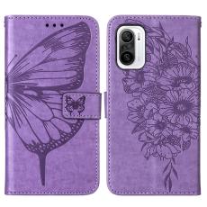  Xiaomi Mi 11i - Butterfly L&auml;der Fodral - Ljus Lila