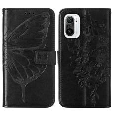  Xiaomi Mi 11i - Butterfly L&auml;der Fodral - Svart