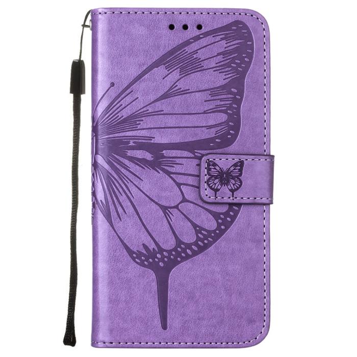 Bild 2,  Xiaomi Mi 11i - Butterfly Läder Fodral - Ljus Lila