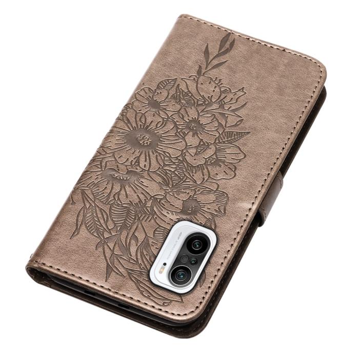 Bild 5,  Xiaomi Mi 11i - Butterfly Läder Fodral - Grå