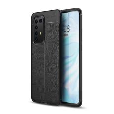  Huawei P40 Pro - Litchi Textur Skal - Svart