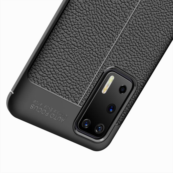 Bild 5,  Huawei P40 - Litchi Textur Skal - Svart