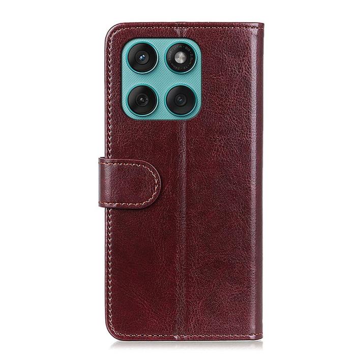 Bild 6,  Motorola Edge 60 / 60 Fusion Fodral Crazy Horse Läder Brun