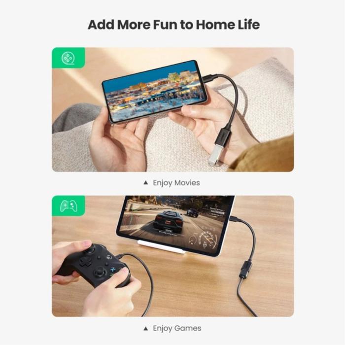 Bild 6, UGREEN UGREEN USB-C Hane - USB-A 3.0 Hona Adapter Svart