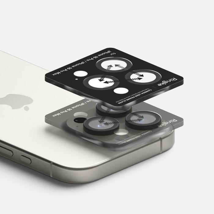 Bild 4, Ringke Ringke iPhone 16 Pro / 16 Pro Max 2-PACK Linsskydd Svart