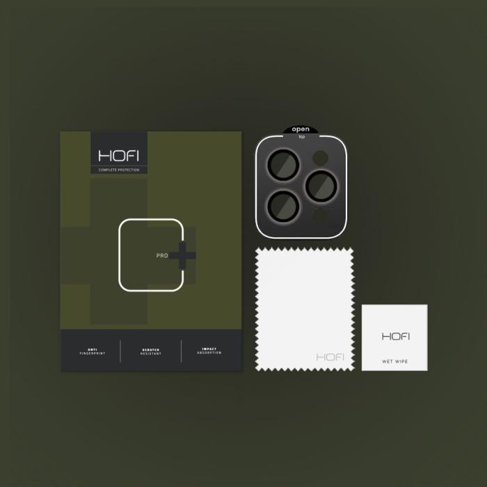 Bild 2, HOFI HOFI iPhone 15 Pro / 15 Pro Max Linsskydd CamRing Pro+ Svart