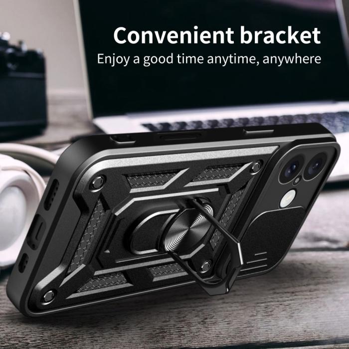 Bild 4,  iPhone 16 Plus Skal CamShield Ring Hybrid Blå