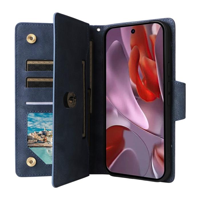 Bild 3,  Google Pixel 10a Fodral Med Kortfack Läder Blå