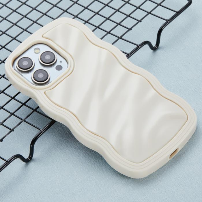 Bild 3,  iPhone 15 Pro Max Mobilskal Wavy Textur Beige
