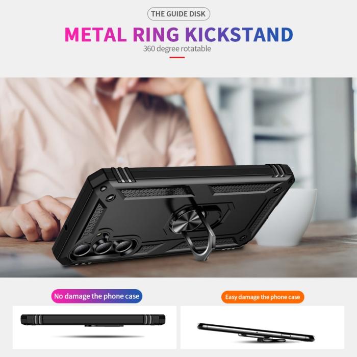 Bild 3,  Samsung Galaxy A16 Skal Shockproof Hybrid Ring Svart