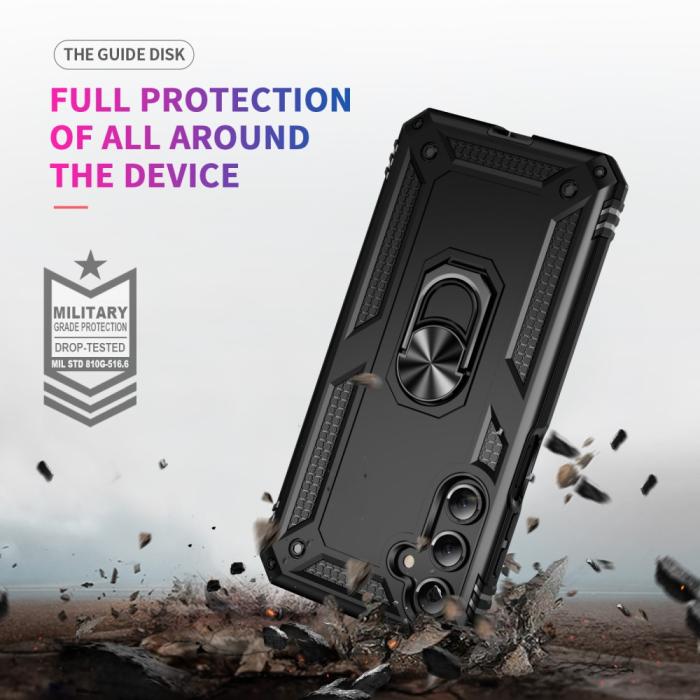 Bild 6,  Samsung Galaxy A16 Skal Shockproof Hybrid Ring Svart