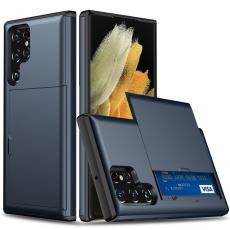  Samsung Galaxy S24 Ultra Skal Med Kortfack M&ouml;rk Bl&aring;