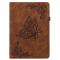  Samsung Galaxy Tab A11 / A9 Fodral Butterfly Flower Brun