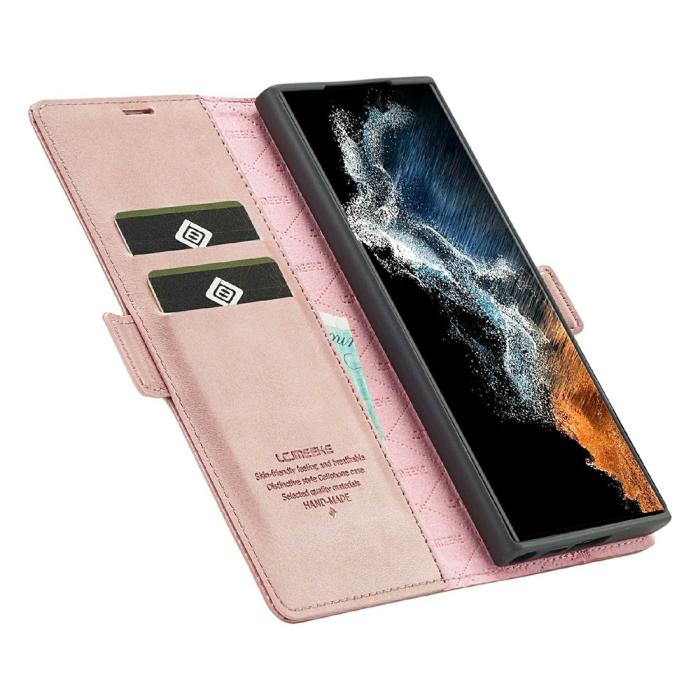 Bild 2, LC.IMEEKE LC.IMEEKE Samsung Galaxy S26 Ultra Fodral Läder Roséguld