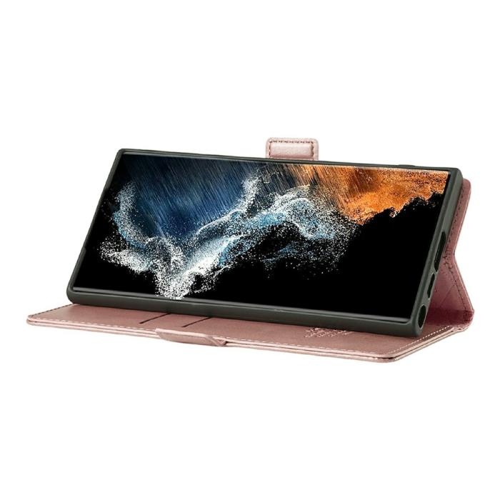 Bild 3, LC.IMEEKE LC.IMEEKE Samsung Galaxy S26 Ultra Fodral Läder Roséguld