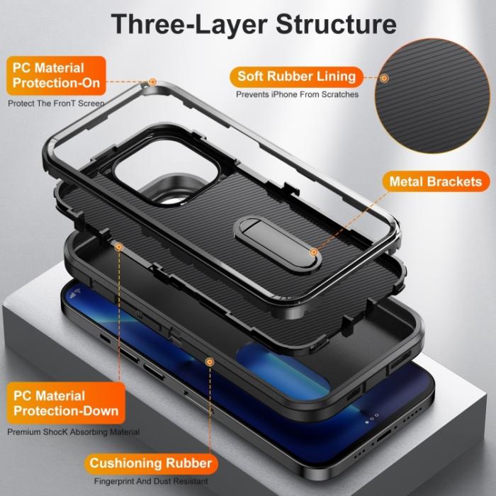 Bild 4,  iPhone 14 Pro Max Skal 3in1 Shockproof Xtreme Svart