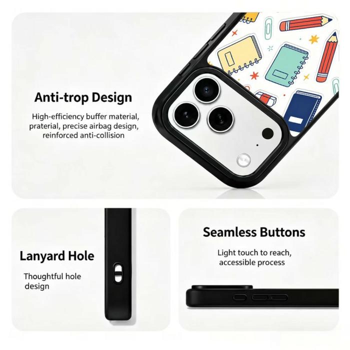Bild 3,  iPhone 18 Pro Max/17 Pro Max Skal MagSafe UV-Mönster Skola