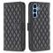  Samsung Galaxy A54 5G Fodral Diamond Läder Svart