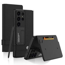 GKK GKK Galaxy S25 Ultra Fodral Kickstand L&auml;der Svart