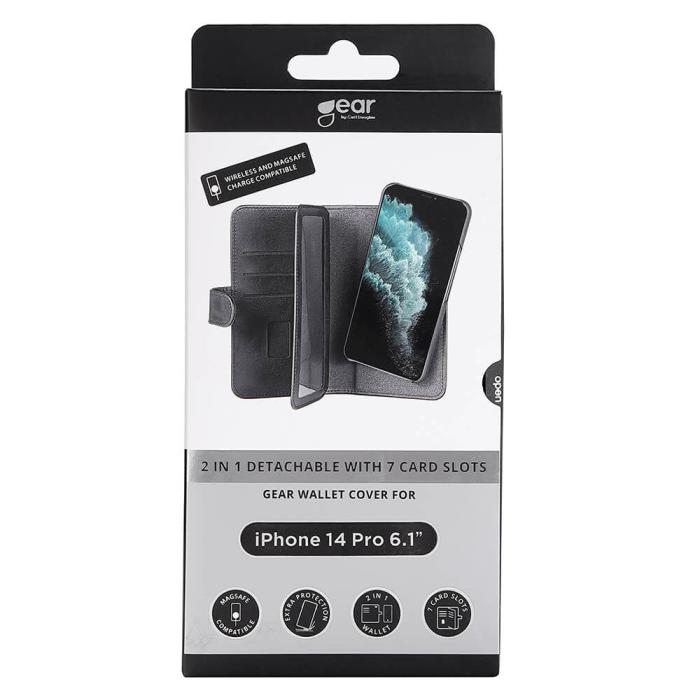 Bild 2, Gear GEAR iPhone 14 Pro Fodral Flerfack 2in1 Magnet MagSafe Svart