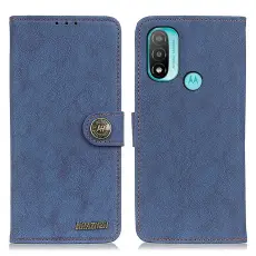 KHAZNEH KHAZNEH Motorola Moto E20 / E40 Fodral Split L&auml;der Bl&aring;