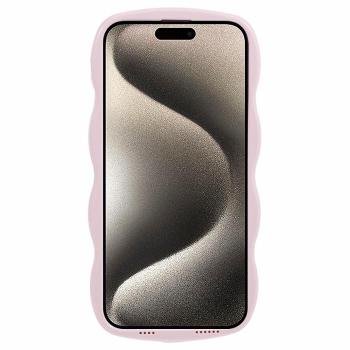 Bild 2,  iPhone 15 Pro Max Mobilskal Wavy Textur Rosa