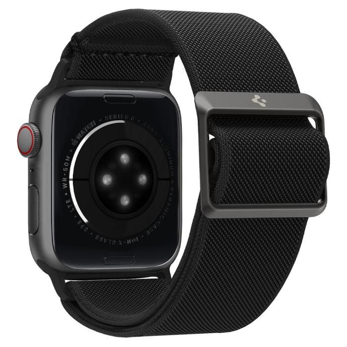 Bild 2, Spigen Spigen Apple Watch 42/44/45/46/49 mm Armband Fit Lite Svart