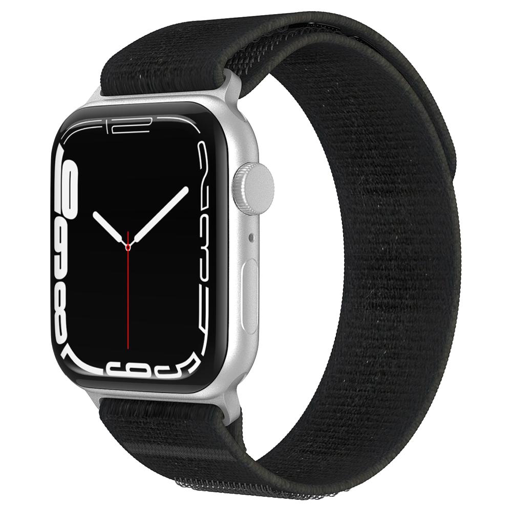ColorPop Apple Watch 42/44/45/46/49 mm Armband Nylon Trail Loop Svart