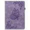  Samsung Galaxy Tab A11 / A9 Fodral Butterfly Flower Lila
