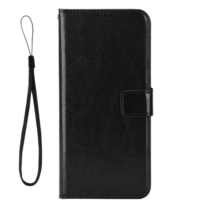 Bild 3,  Sony Xperia 1 VII Fodral Crazy Horse Läder Svart