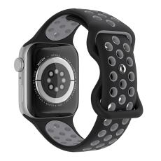 ColorPop Sportarmband Dual-Color Apple Watch 42/41/40/38 mm (M/L) Svart/Gr&aring;
