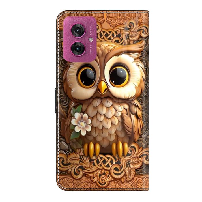 Bild 6,  Motorola Moto G55 5G Fodral Läder Uggla