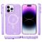  iPhone 15 Pro Skal MagSafe Glitter Hybrid Lila