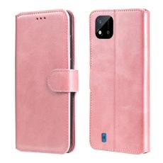  Realme C21 - Solid L&auml;der Fodral - Ros&eacute;guld