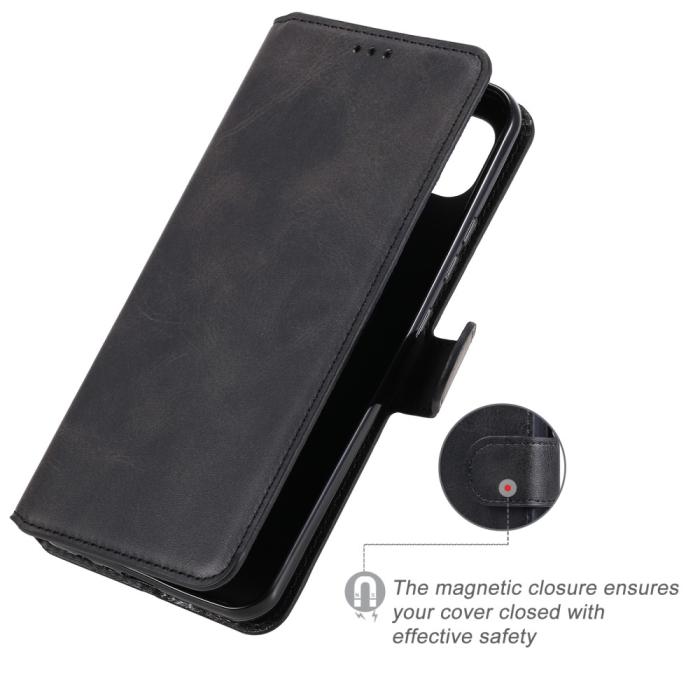 Bild 2,  Realme C21 - Solid Läder Fodral - Svart