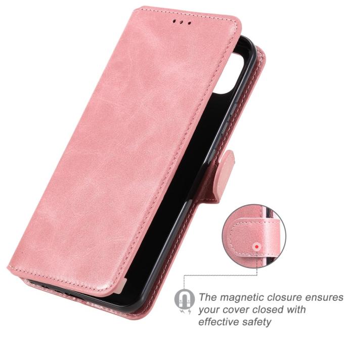 Bild 2,  Realme C21 - Solid Läder Fodral - Roséguld