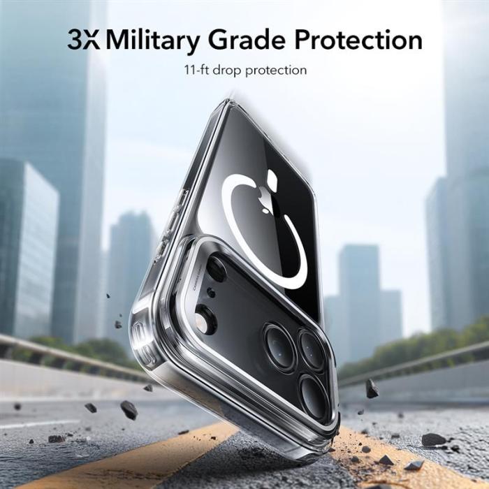 Bild 4, ESR ESR iPhone 17 Pro Skal MagSafe Classic Kickstand Transparent