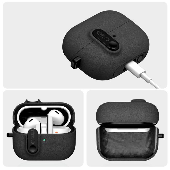 Bild 4, Tech-Protect Tech-Protect Galaxy Buds 3/3 Pro/3 FE Skal Slim Hook Svart